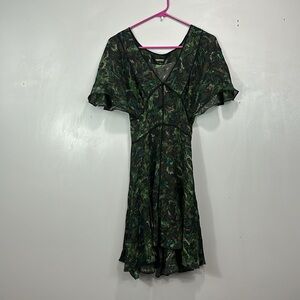 Rebecca Minkoff Charlotte Liberty Green silk dress